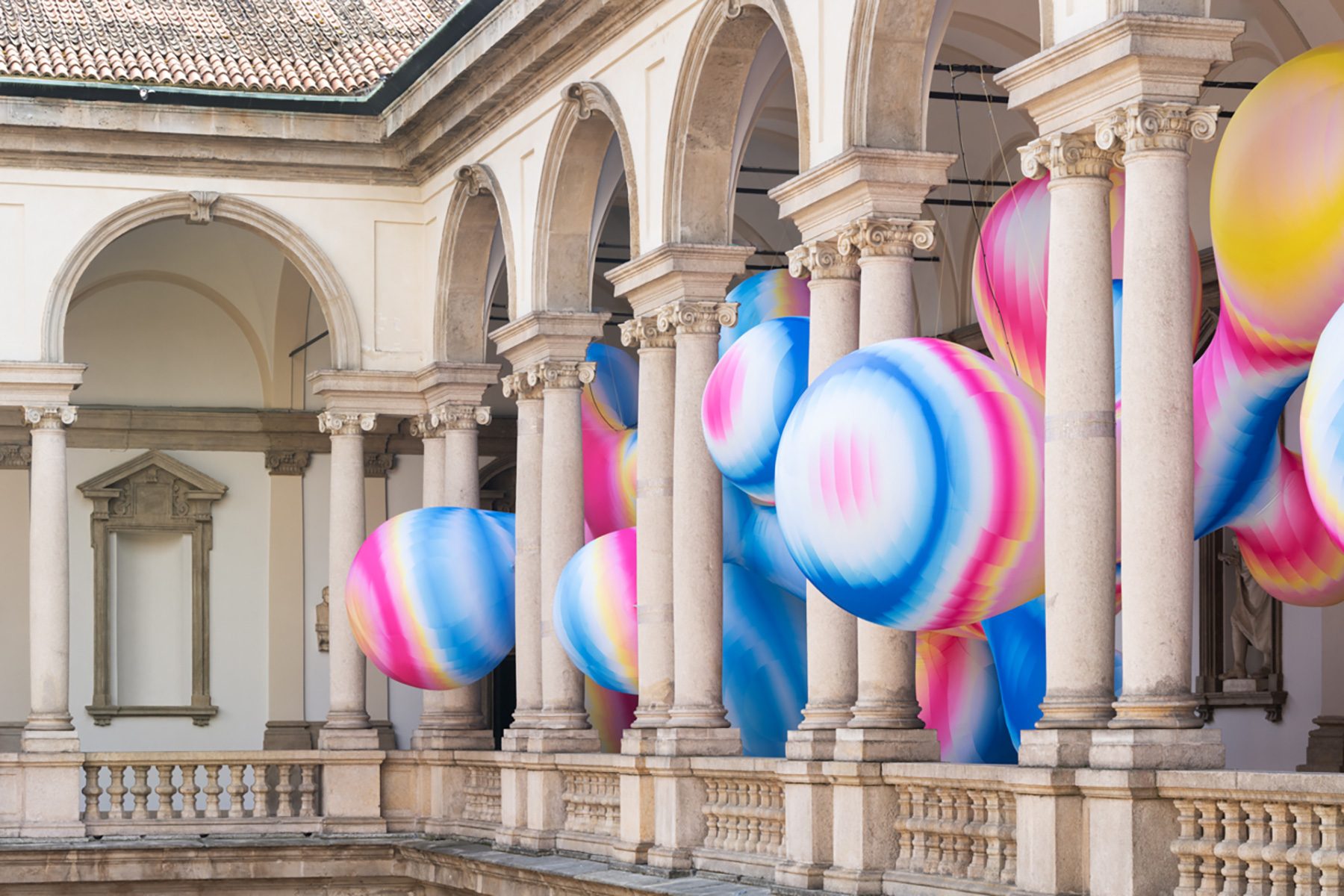 Happiness as a spatial installation during Milan Design Week by Sara Ricciardi